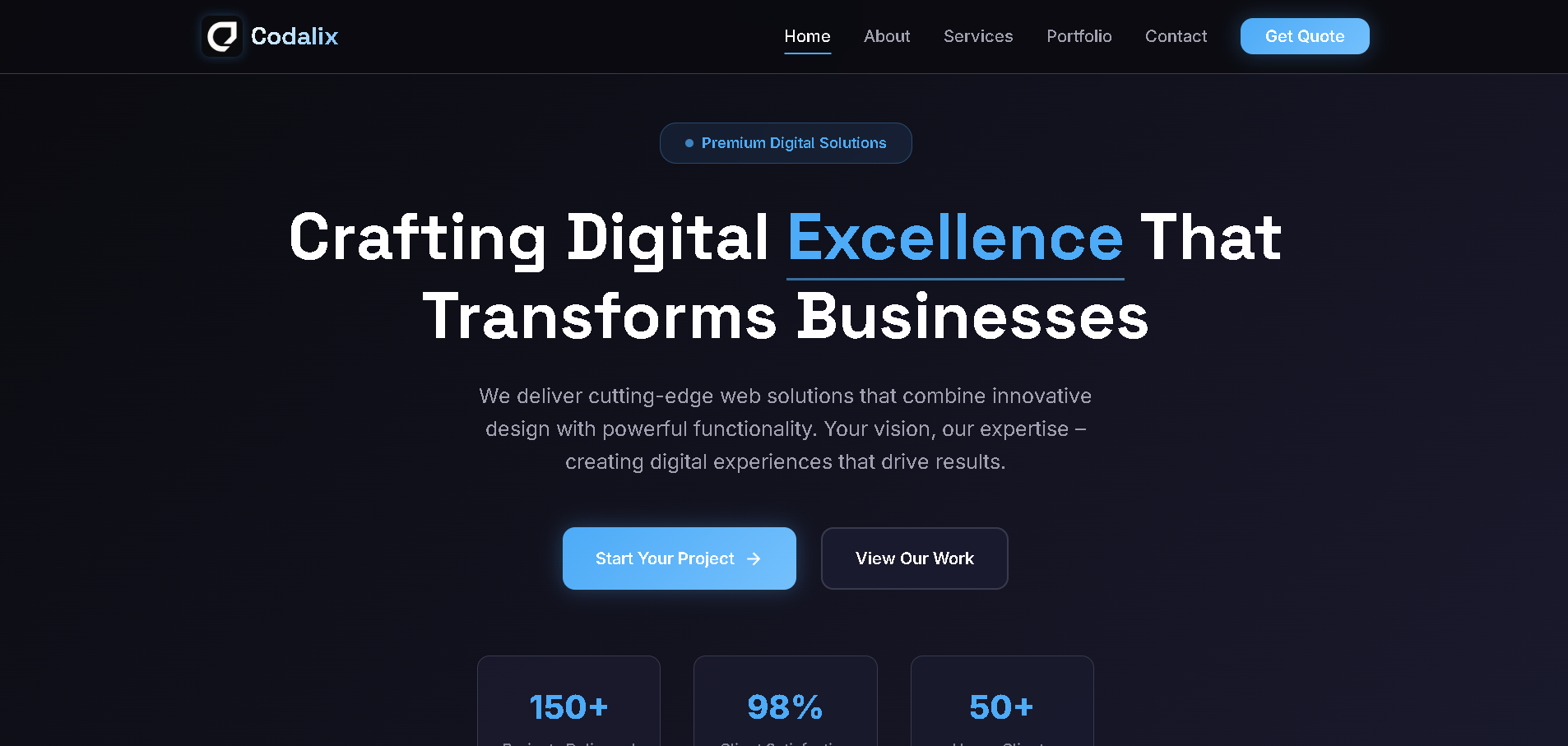 Codalix Agency Website