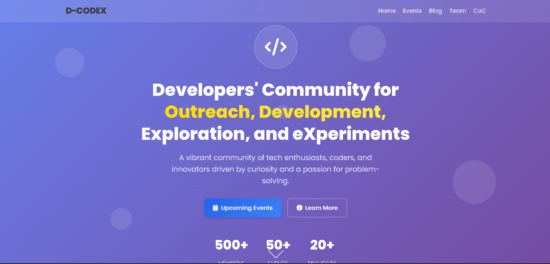 D-CODEX Club Website