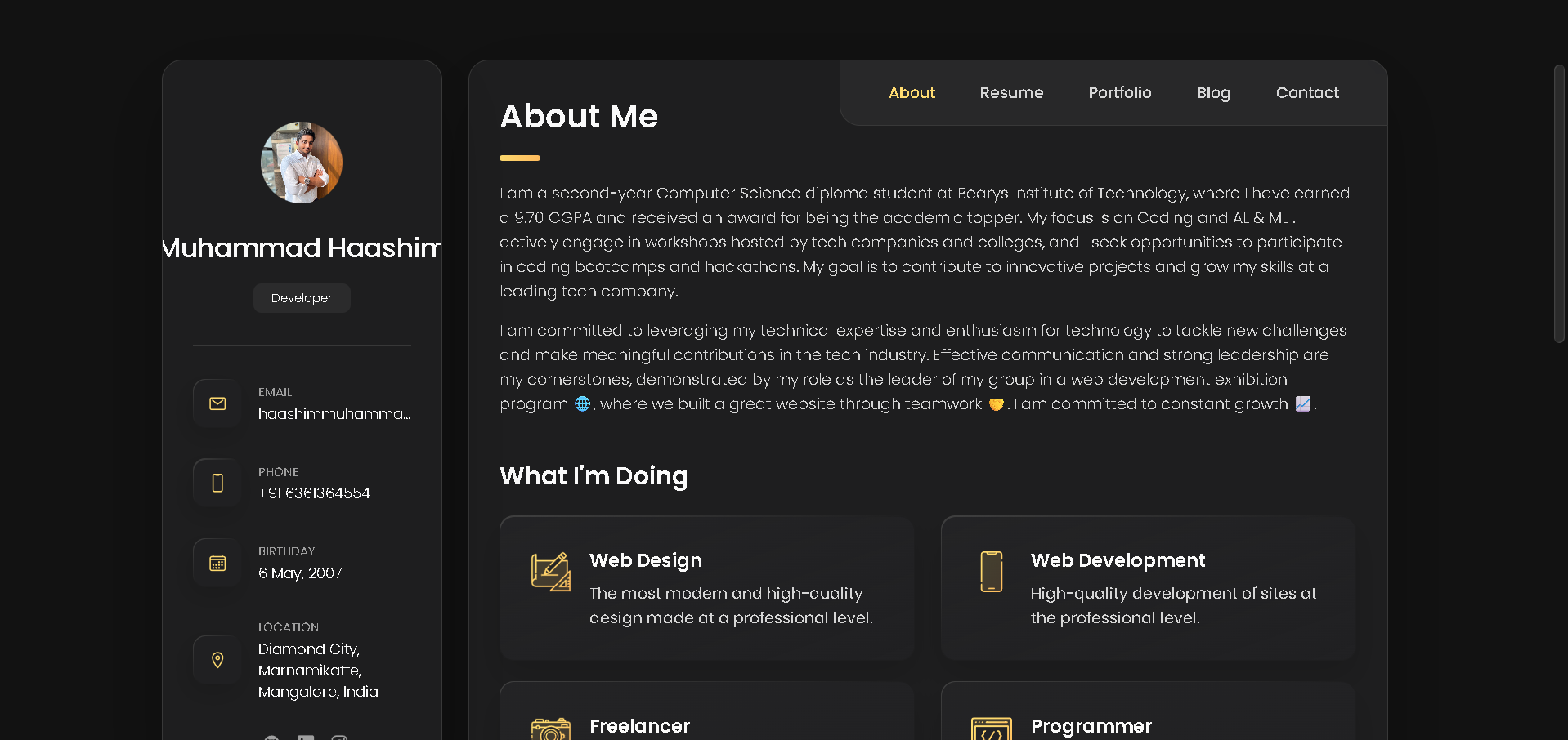 Personal Portfolio Website